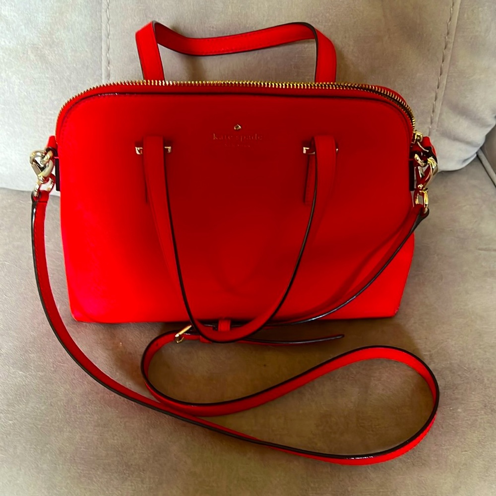 Lovely Red Kate Spade Crossbody Bag